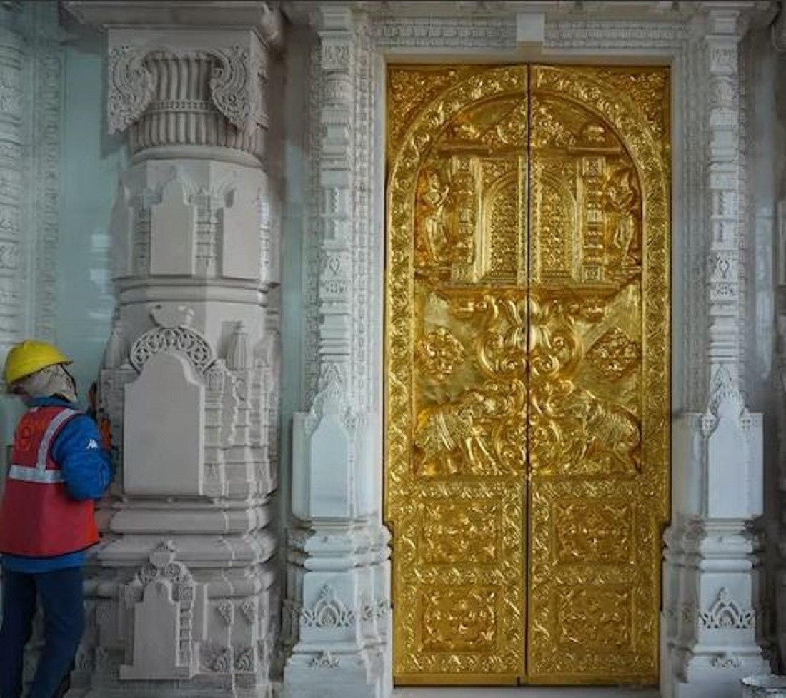 अयोध्या राम मन्दिरमा ४६ वटा ढोका लगाइने, जसमध्ये १८ ढोका सुनका