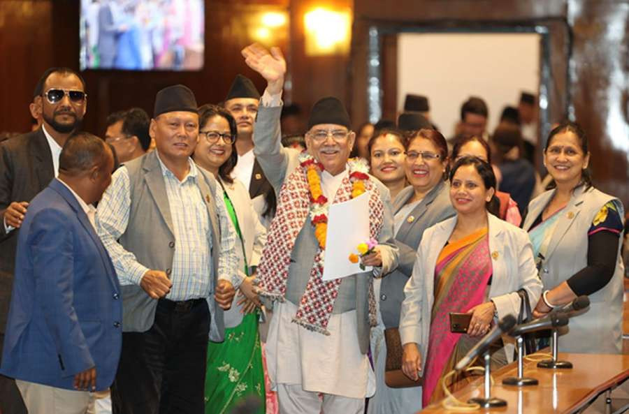 प्रधानमन्त्री दाहालले पाए विश्वासको मत, पक्षमा १५७ मत, विपक्षमा शून्य मत